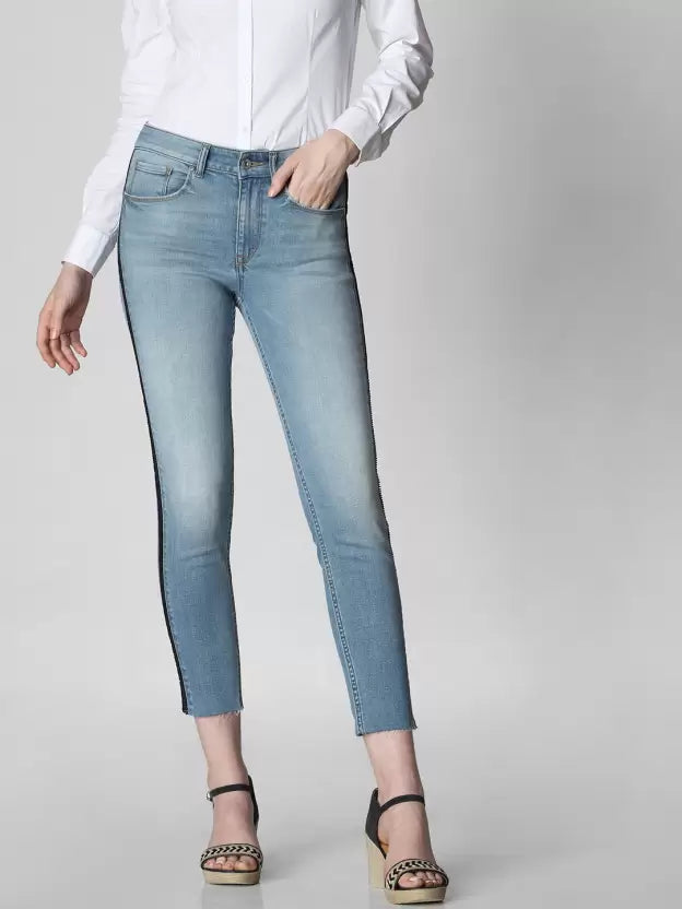 VERO MODA Women Skinny Mid Rise Blue Jeans