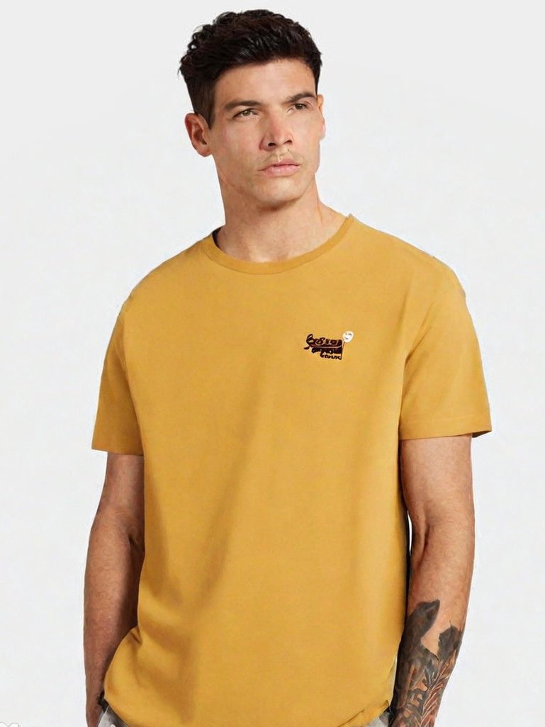 Superdry Men Solid Round Neck Cotton T-Shirt (size Xl)