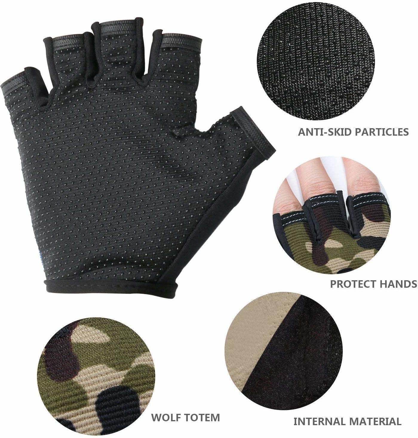 Anti-Slip Breathable Bike Sports Gym & Fitness Gloves (Green)