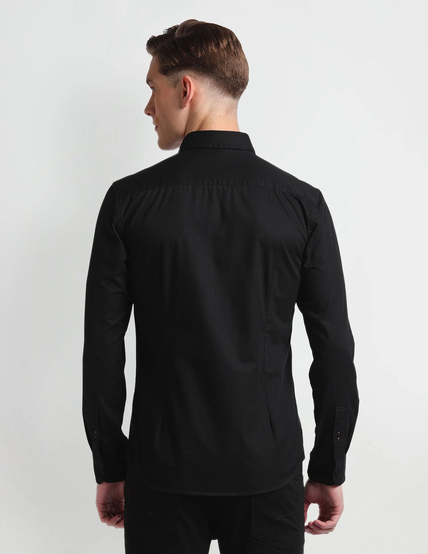 U.S Polo ASSN. Black Twill Cotton Shirt
