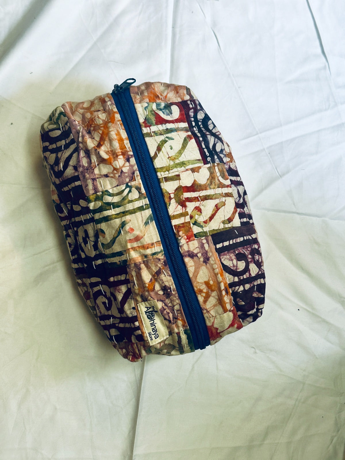 Handmade Travel Essentials Pouch – Limited Edition | Eco-Friendly Fabric