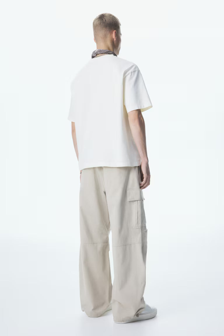 H&M Loose Fit Beige Cargo trousers