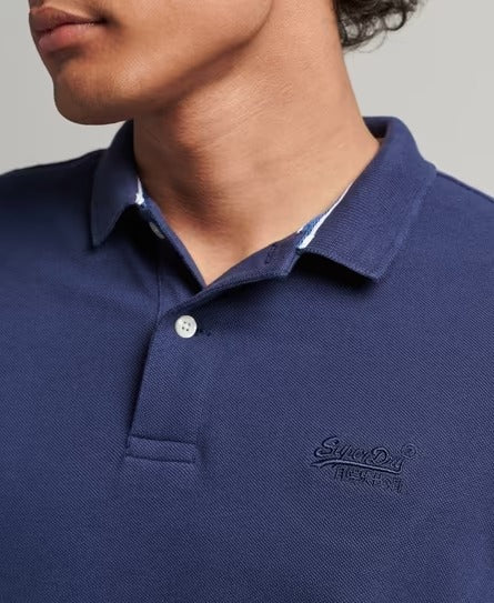 SUPERDRY CLASSIC PIQUE MEN'S BLUE POLO