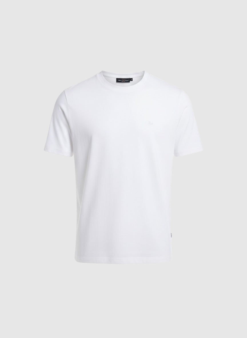 Michael Kors Mens White Linen and Cotton T-Shirt