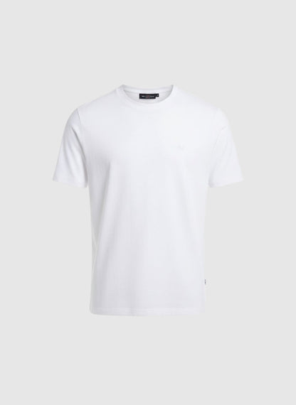 Michael Kors Mens White Linen and Cotton T-Shirt