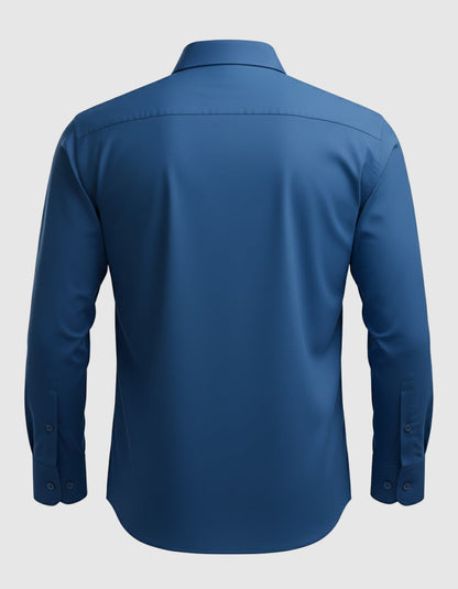 Arrow Men's Solid Full Sleeve Slim Fit Cutaway Collar Cotton Formal Shirt (ROYAL BLUE)