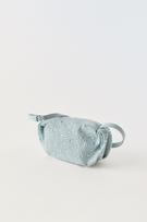 ZARA DENIM SHOULDER BAG WITH RHINESTONES