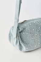ZARA DENIM SHOULDER BAG WITH RHINESTONES