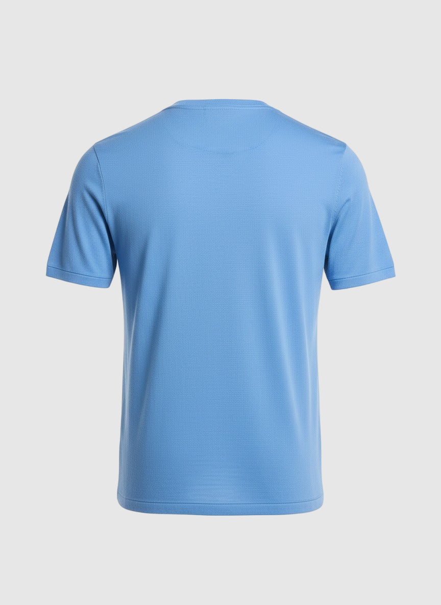 Michael Kors Mens Blue Linen and Cotton T-Shirt