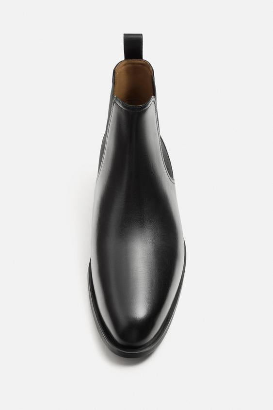 ZARA LEATHER CHELSEA BOOTS