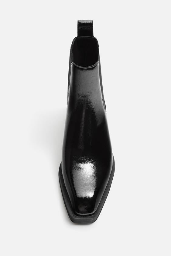 ZARA SHIMMERY HIGH HEEL ANKLE BOOTS