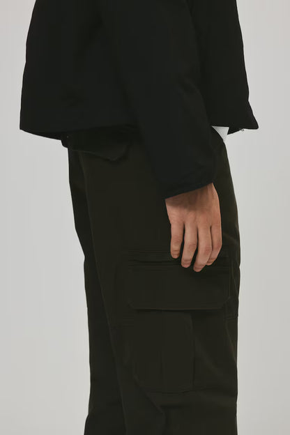 H&M Loose Fit Dark khaki green Cargo trousers