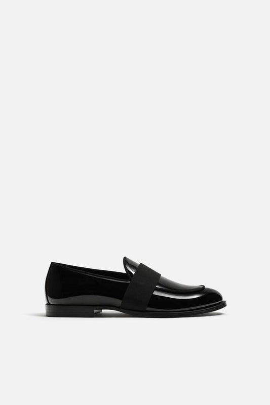 ZARA PATENT-FINISH LOAFERS