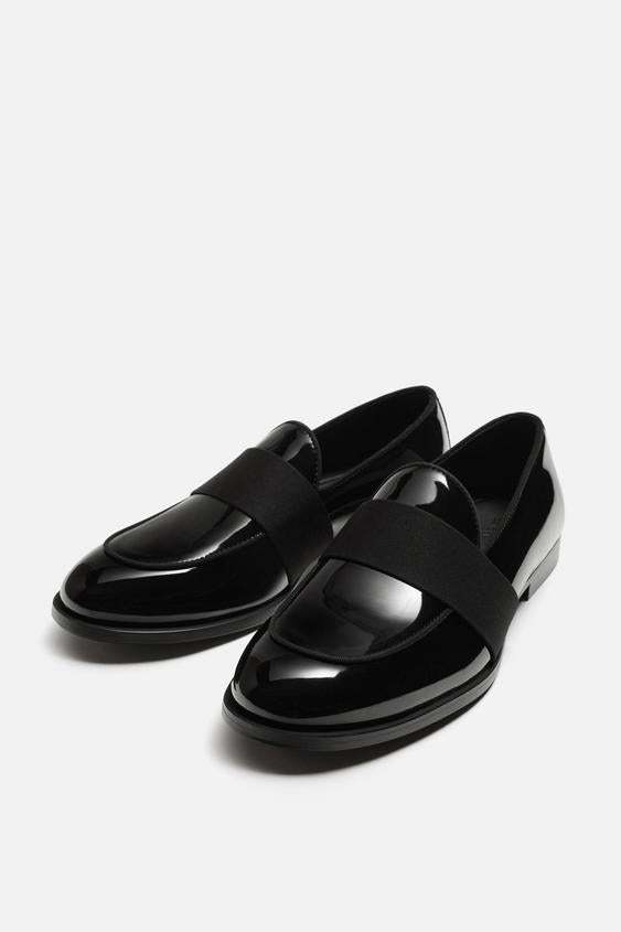 ZARA PATENT-FINISH LOAFERS