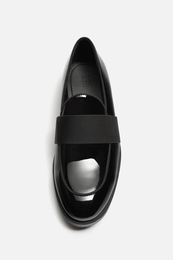 ZARA PATENT-FINISH LOAFERS