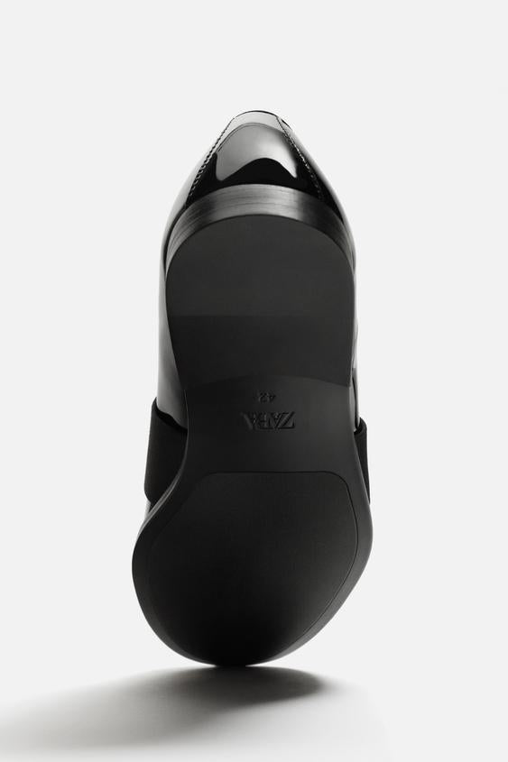 ZARA PATENT-FINISH LOAFERS