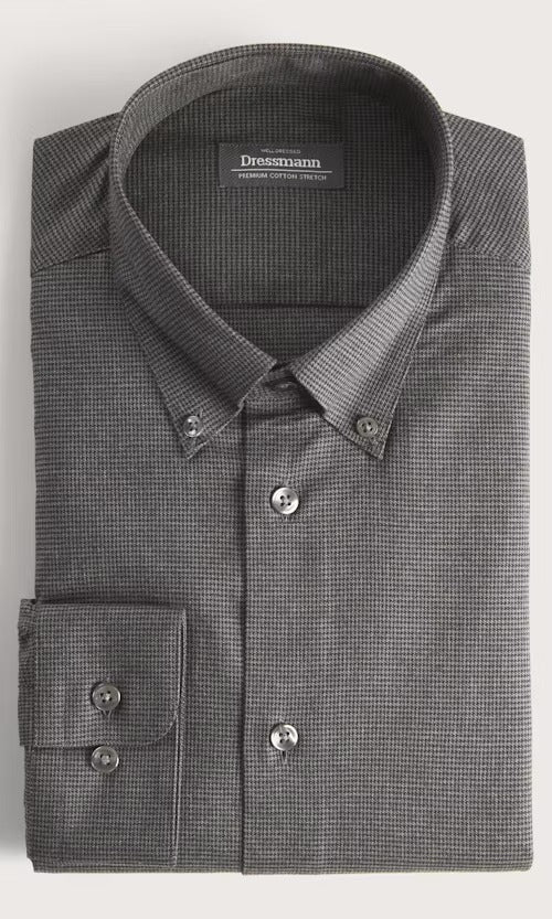 Dressmann Shirt Stretch Flannel SF