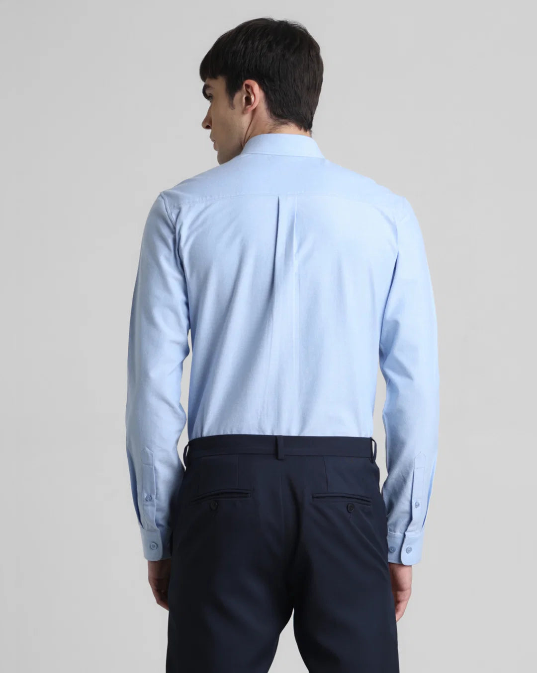 Jack&Jones Blue Oxford Full Sleeves Shirt