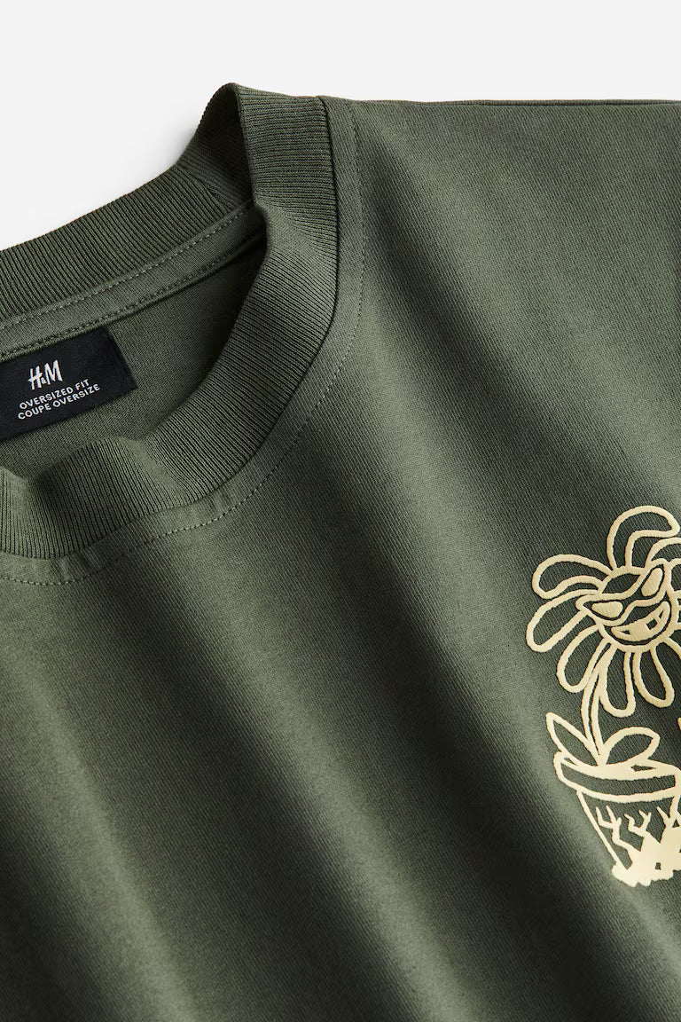 H&M Oversized Fit Printed T-shirt