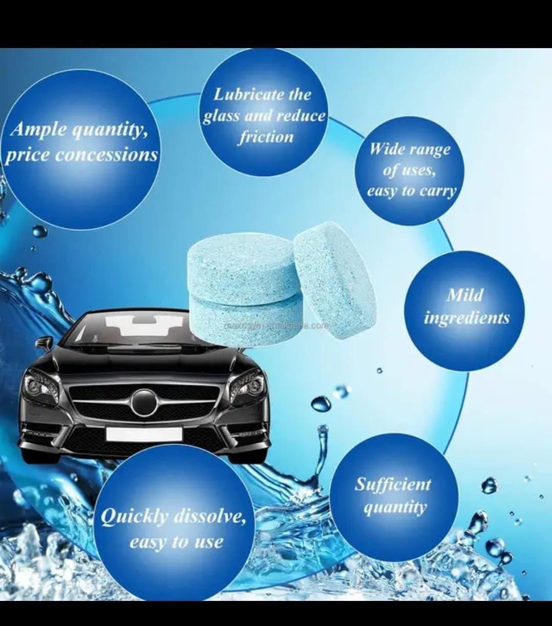 Car Windshield Glass Concentrated Washer Tablets (Pack of 10)