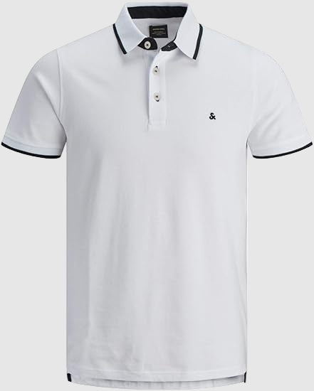 Jack & Jones Jjepaulos Men's White Polo Shirt