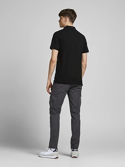Jack & Jones Jjepaulos Men's Black Polo Shirt