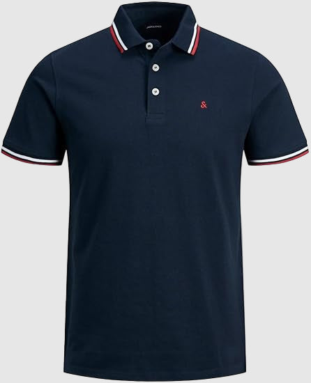 Jack & Jones Jjepaulos Men's Navy Polo Shirt