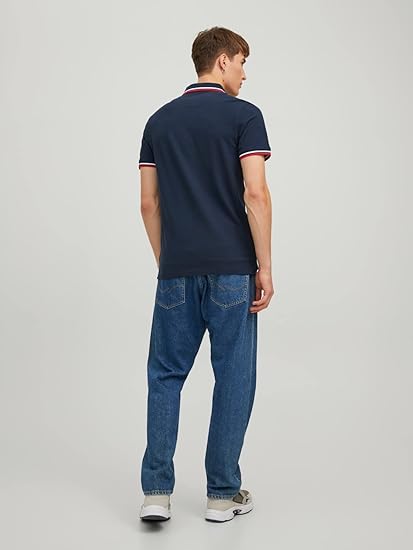 Jack & Jones Jjepaulos Men's Navy Polo Shirt