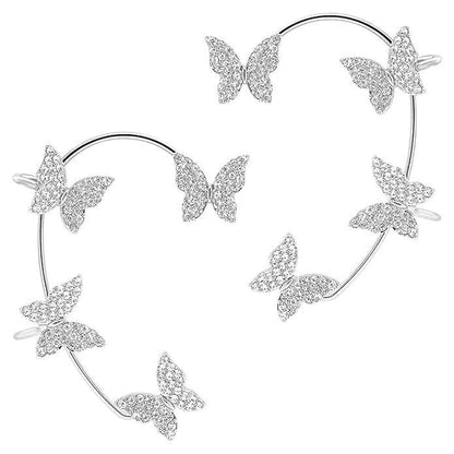 Stylish Butterfly Ear Crawler Cuff Earrings For Women And Girls