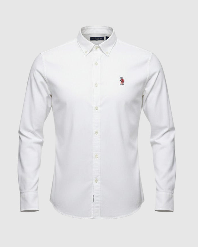 U.S Polo ASSN. White Tailored Fit Button Down Shirt