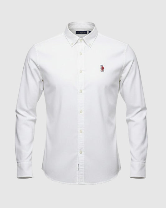 U.S Polo ASSN. White Tailored Fit Button Down Shirt