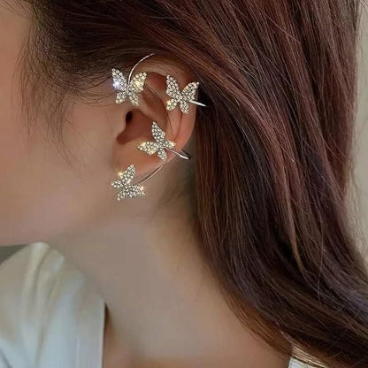 Stylish Butterfly Ear Crawler Cuff Earrings For Women And Girls