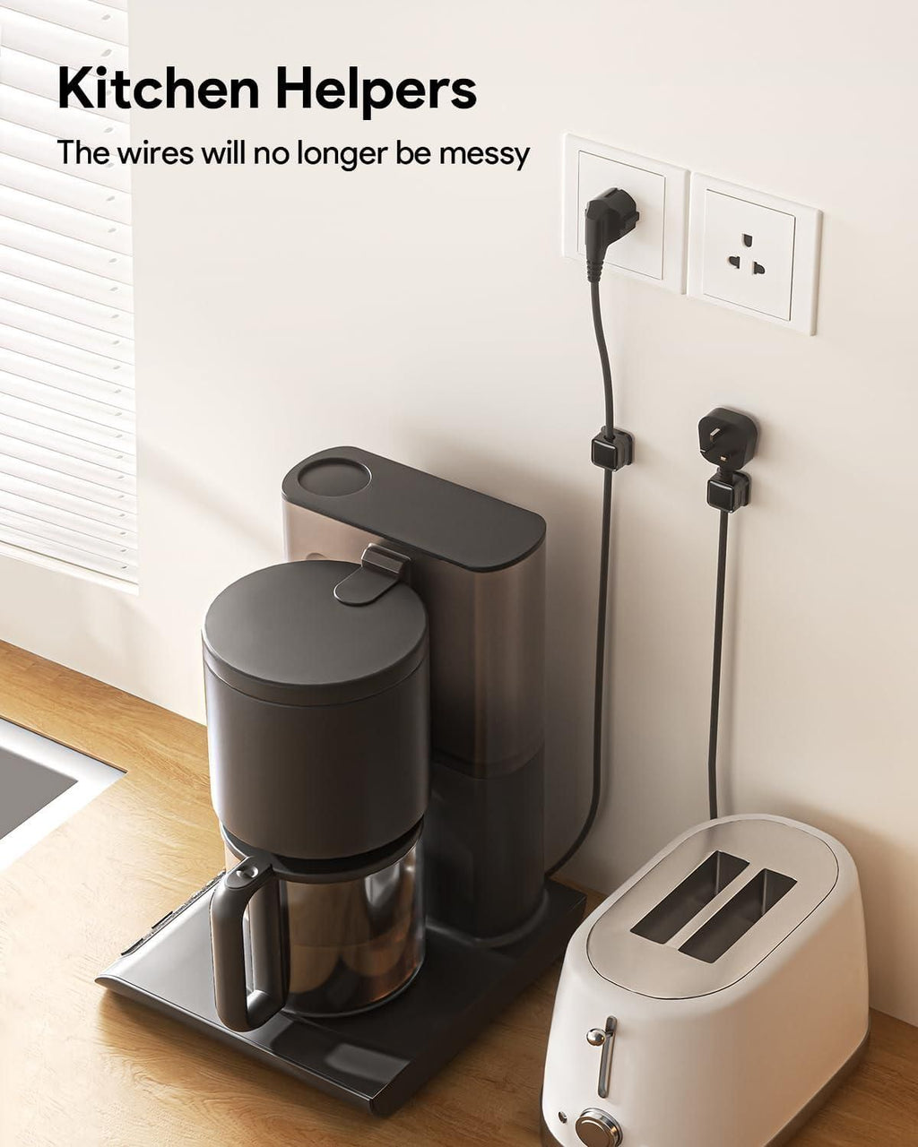 Organizer, Cable Smooth Adjustable Easy Secure Cable Management (Pack of 6)