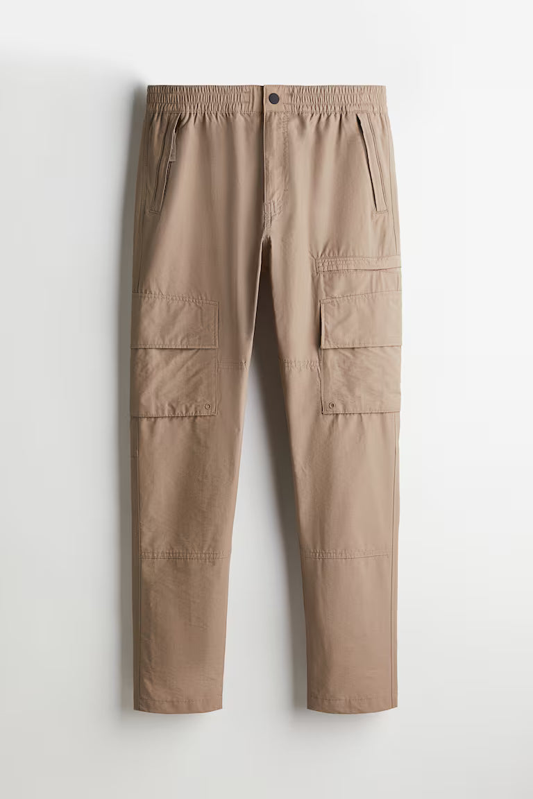 H&M Loose Fit Dark beige Cargo trousers