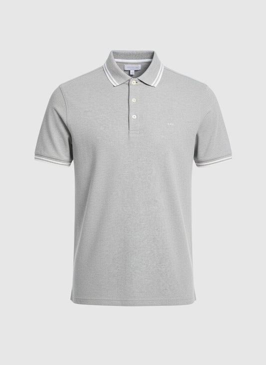 Michael Kors Greenwich Cotton Polo Shirt (Grey)