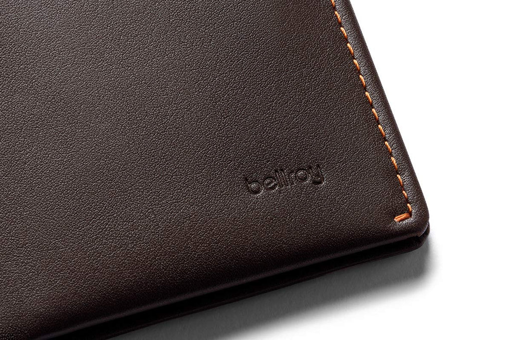 Bellroy Note Sleeve Wallet (Slim Leather Bifold Design, RFID Blocking, Holds 4-11 Cards, Coin Pouch, Flat Note Section) - Java Caramel - RFID