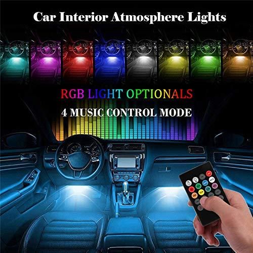 AutoBizarre 12 LED Multicolor Music Controlled Sound Activated for Car Interior