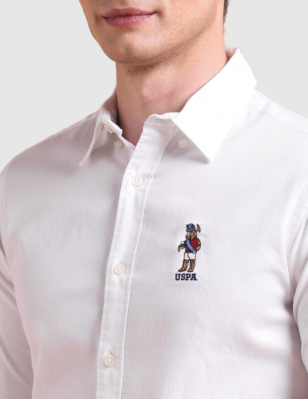 U.S Polo ASSN. White Tailored Fit Button Down Shirt