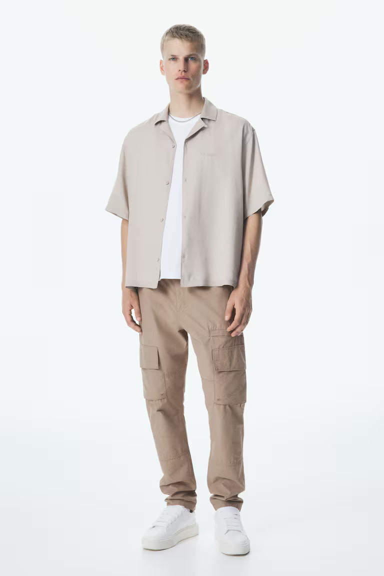H&M Loose Fit Dark beige Cargo trousers