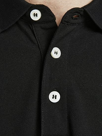 Jack & Jones Jjepaulos Men's Black Polo Shirt