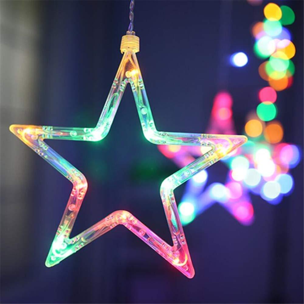 12 Stars Curtain String Lights, Window Curtain Hanging Light