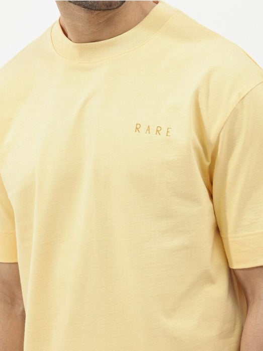 RARE RABBIT Men Beck Typography Printed Oversized T-Shirt