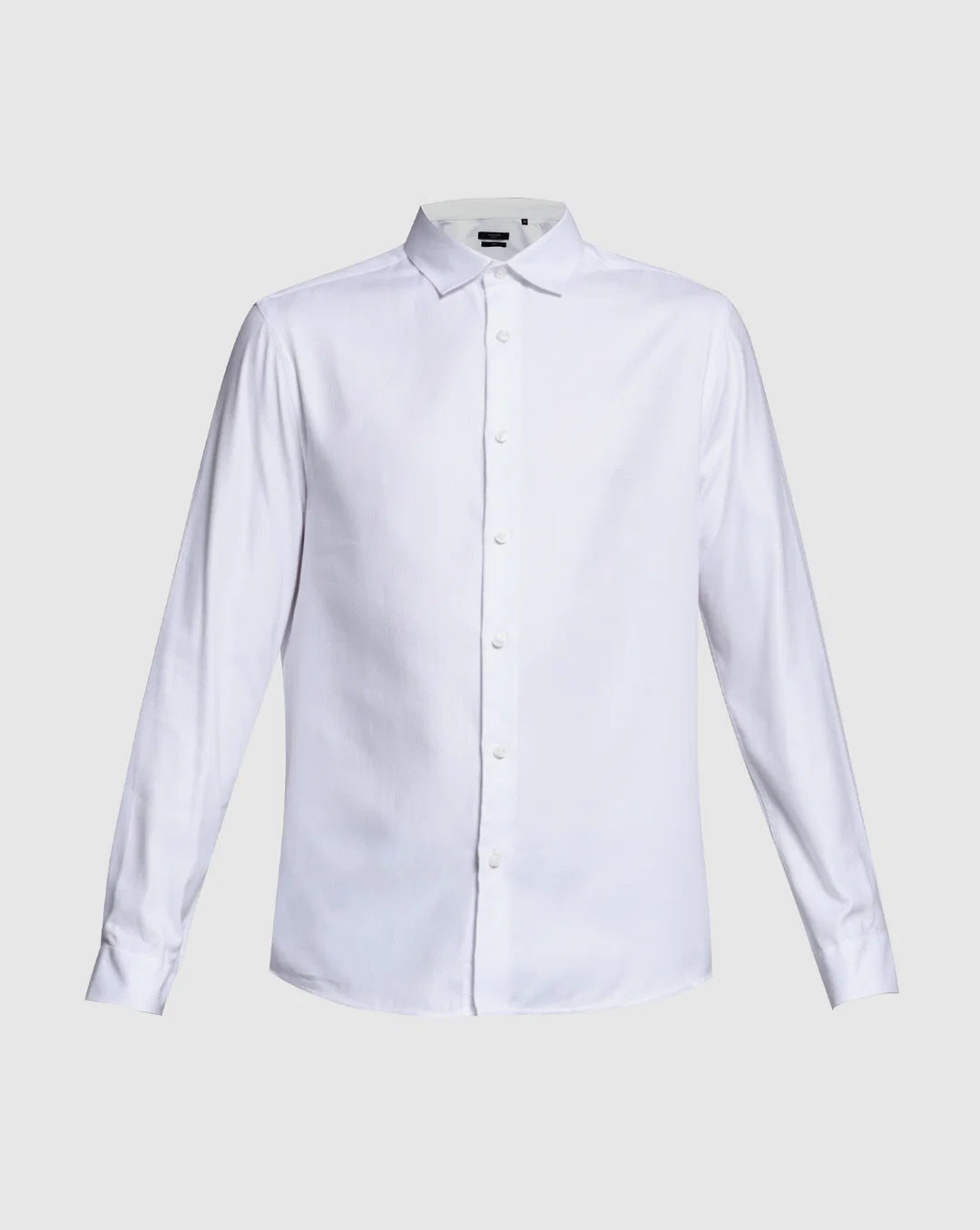 Jack&Jones WHITE DOBBY FULL SLEEVES SHIRT