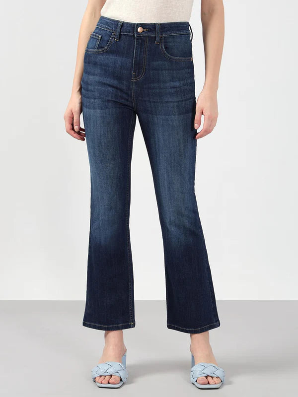 Vero Moda BLUE MID RISE BOOTCUT JEANS