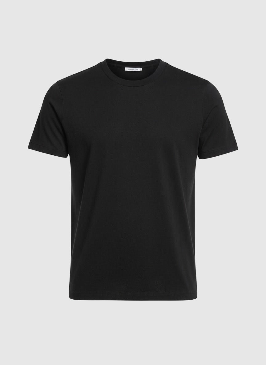 Michael Kors Mens Black Linen and Cotton T-Shirt