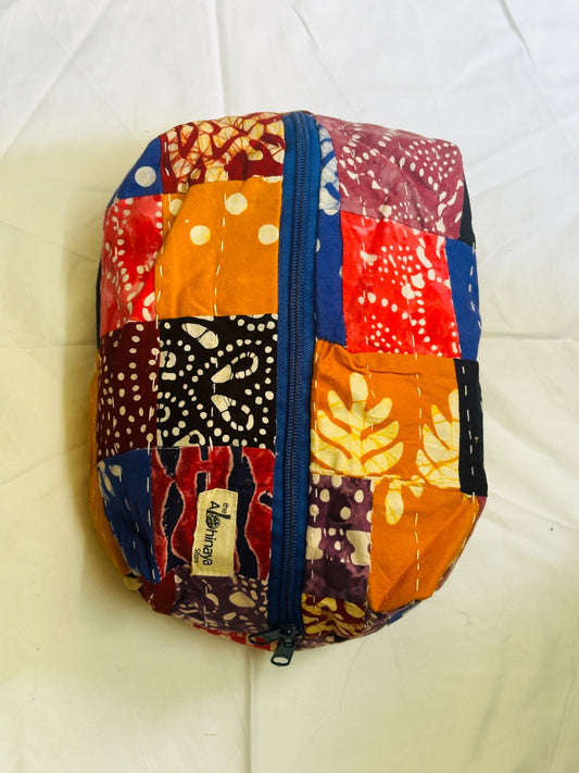 Handmade Travel Essentials Pouch – Limited Edition | Eco-Friendly Fabric