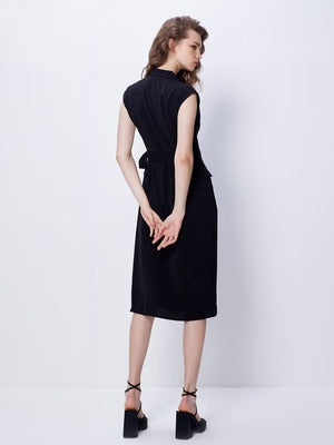 COVER STORY Black Tuxedo Midi Dress