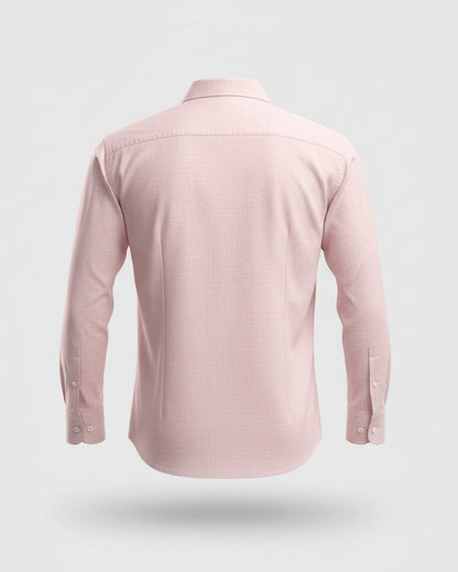 LINEN CLUB Men's Pure Linen Pink Solid Contemporary Fit Full Sleeve Casual Shirt
