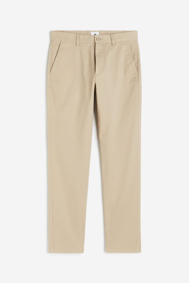 H&M men's slim fit cotton chinos