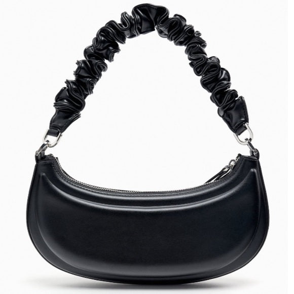 Zara HALF-MOON SHOULDER BAG WITH GATHERED STRAP